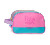 Movom Block Trousse de Toilette Adaptable à Deux Compartiments Rose 26x16x10 cm Polyester