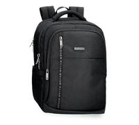 Movom Buster Sac à Dos pour Ordinateur Portable Adaptable 13,3" Noir 30 x 45 x 15 cm Polyester avec détails en Cuir synthétique 18,27 l, Noir, Sac à Dos pour Ordinateur Portable Adaptable