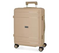 Movom Dimension Valise de cabine Beige 40 x 55 x 20 cm Rigide Polypropylène Fermeture TSA 78 L 2,66 kg 4 Roues Doubles Bagages à Main, Beige, Valise de cabine
