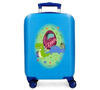 Movom Dinos Valise Cabine Bleue 33 x 50 x 20 cm Rigide ABS Fermeture à Combinaison latérale 28,4 L 2 kg 4 Roues Doubles Bagage Main, Bleu, Valise Cabine