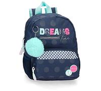 MOVOM Dreams Time Sac à dos préscolaire adaptable à chariot Bleu 23 x 28 x 10 cm Polyester 6,44 l, bleu, Sac à dos préscolaire adaptable à chariot
