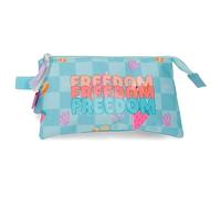 MOVOM Freedom Trousse Triple Bleu 22x12x5 cm Polyester