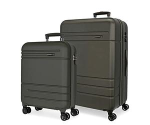 Movom Galaxy Cabin Suitcase, Suitcase Set, Made of ABS, a Strong and Lightweight Material, Side Combination Lock on Suitcase for Safe Travel, Anthracite, 40 x 55 x 20 cm; 48 x 68 x 27 cm, Lot de 2