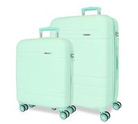 Movom Galaxy Jeu de valises Bleues 55/68 cm Rigide ABS Fermeture à Combinaison latérale 111L 6,56 kg 4 Roues Doubles Bagage Main, Bleu (Azulon), 40 x 55 x 20 cm, 48 x 68 x 27 cm, Lot de 2 valises