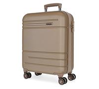 MOVOM Galaxy Valise Cabine Bleue 40 x 55 x 20 cm Rigide ABS Fermeture à Combinaison latérale 37 l 3,08 kg 4 Roues Doubles Bagage à Main, Beige, 40 x 55 x 20 cm, Valise