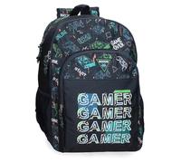 MOVOM Game Over Sac à dos scolaire adaptable à chariot Noir 33 x 44 x 17 cm Polyester