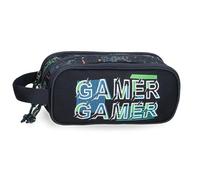 Movom Game Over Trousse Triple Noire 22 x 10 x 9 cm Polyester