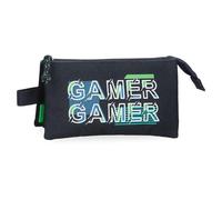 Movom Game Over Trousse Triple Noire 22 x 12 x 5 cm Polyester