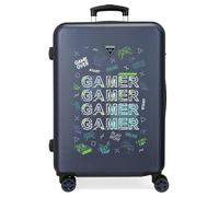 Movom Game Over Valise Moyenne Bleue 46 x 65 x 23 cm Rigide 3,1 kg Fermeture à Combinaison latérale ABS 3,1 kg 56 L, Bleu, Talla única, Valise Moyenne