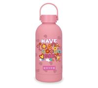 Movom Good Day Bouteille en Acier Inoxydable Rose 6,5 x 18,5 x 6,5 cm Acier Inoxydable