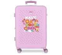 Movom Good Day Lilas Valise Moyenne 46x65x23 cm Rigide ABS Serrure à Combinaison Latérale 56L 3.1kg 4 Doubles Roues