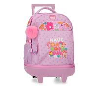 Movom Good Day Sac à dos compact amovible 2 roues Mauve 32 x 45 x 21 cm Polyester 30,2 l