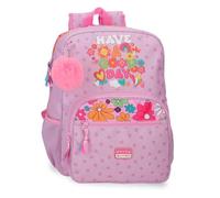 Movom Good Day Sac à dos scolaire adaptable au chariot Mauve 30 x 38 x 12 cm Polyester 13,7 L