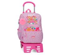 Movom Good Day Sac à dos scolaire avec chariot Mauve 30 x 38 x 12 cm Polyester 13,7 L