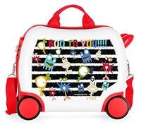 Movom Happy Time Valise Enfant Multicolore 41x34x20 cms Rigide ABS Serrure à combinaison 25L 2Kgs 4 roues Bagage à main