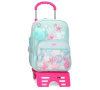 MOVOM I Love Sea Life Sac à Dos Scolaire avec Chariot Bleu 30 x 38 x 12 cm Polyester 13,68 L