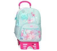 Movom I Love Sea Life Sac à Dos Scolaire avec Chariot Bleu 33 x 46 x 17 cm Polyester 25,81 L