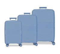 Movom Inari Bleu Clair Set de Bagages 54x78x31 cm Rigide Polypropylène Fermeture TSA Intégrée 226L 10.6kg 4 Doubles Roues Bagage à Main