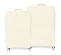 Movom Inari Jeu de valises Blanches 68/78 cm Rigide 8 kg Fermeture TSA intégrée Polypropylène 8 kg 189L Extensible, Blanc, Talla única, Jeu de valises