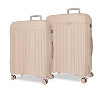 Movom Jeu de valises Beige 68/78 cm Rigide 8,6 kg Fermeture TSA Polypropylène 8,6 kg 180 LExtensible, Beige, Talla única, Jeu de valises