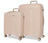 Movom Jeu de valises Beiges 55/68 cm Rigide 6,65 kg Fermeture TSA Polypropylène 6,65 kg 109LExtensible Bagage à Main, Beige, Talla única, Jeu de valises