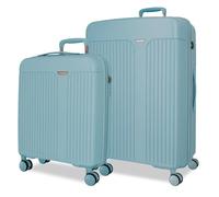 Movom Jeu de valises Bleues 55/68 cm Rigide 6,65 kg Fermeture TSA Polypropylène 6,65 kg 109LExtensible Bagage à Main, Bleu, Talla única, Jeu de valises
