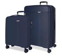 Movom Jeu de valises Bleues 55/68 cm Rigide 6,65 kg Fermeture TSA Polypropylène 6,65 kg 109LExtensible Bagage à Main, Bleu, Talla única, Jeu de valises