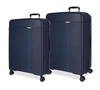 Movom Jeu de valises Bleues 68/78 cm Rigide 8,6 kg Fermeture TSA Polypropylène 8,6 kg 180 LExtensible, Bleu, Talla única, Jeu de valises