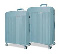 Movom Jeu de valises Bleues 68/78 cm Rigide 8,6 kg Fermeture TSA Polypropylène 8,6 kg 180 LExtensible, Bleu, Talla única, Jeu de valises