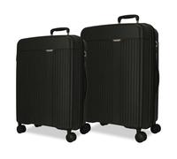 Movom Jeu de valises Noires 68/78 cm Rigide 8,6 kg Fermeture TSA Polypropylène 8,6 kg 180 LExtensible, Noir, Talla única, Jeu de valises
