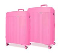 Movom Jeu de valises Rose 68/78 cm Rigide 8,6 kg Fermeture TSA Polypropylène 8,6 kg 180 LExtensible, Rose, Talla única, Jeu de valises
