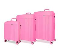 Movom Jeu de valises Roses 55/68/78 cm Rigide 11,4 kg Fermeture TSA Polypropylène 11,4 kg 217LExtensible Bagage à Main, Rose, Talla única, Jeu de valises