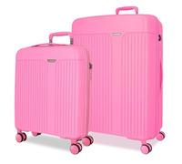 Movom Jeu de valises Roses 55/68 cm Rigide 6,65 kg Fermeture TSA Polypropylène 6,65 kg 109LExtensible Bagage à Main, Rose, Talla única, Jeu de valises