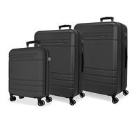 Joumma MOVOM Galaxy, Jeu de valises rigides en ABS avec Cadenas à Combinaison intégré 221L 11,4 kg 4 Roues Doubles et Extensible 55/68/78 cm