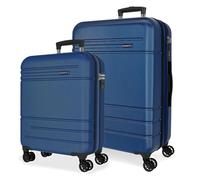 Joumma Movom Galaxy Set de Valises Marino 55/68 cm Rigide ABS Cadenas à Combinaison Intégré 111L 6.5kg 4 Doubles Roues Extensible Bagage à Main