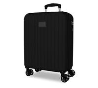 Joumma Movom Timber Valise Cabine Noir 40x55x20 cm Rigide ABS Cadenas à Combinaison Intégré 37L 3.1kg 4 Doubles Roues Extensible Bagage à Main