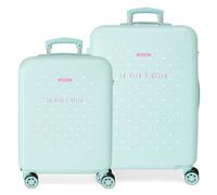 Movom La vita e bella valise cabine, set de valise, Fabriquée en ABS, un matériau solide et léger, Serrure à combinaison latérale sur la valise pour un voyage en toute sécurité, Quatre roues doubles pivotantes multidirectionnelles par Joumma Bags