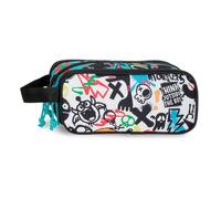 MOVOM Monsters Trousse Triple Noir 22x10x9 cm Polyester