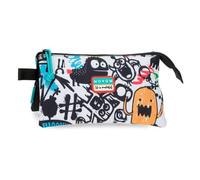 MOVOM Monsters Trousse Triple Noir 22x12x5 cm Polyester