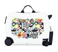 Movom Monsters Valise pour Enfant Blanche 50 x 38 x 20 cm Rigide ABS 34 L 1,8 kg Bagage à Main
