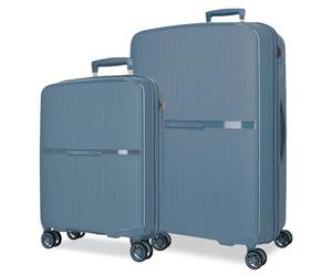 Movom Noon Jeu de valises Bleues 56/66 cm Rigide 2,8 kg Fermeture TSA Polypropylène 2,8 kg 110,5 L Bagage à Main, Bleu, Talla única, Jeu de valises