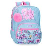 MOVOM Power Girl Sac à dos d'école adaptable au chariot bleu 30 x 38 x 12 cm Polyester