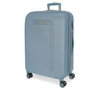 Movom Riga Valise Grande Bleu 56x80x29 cms Rigide ABS Serrure TSA 108L 4,8Kgs 4 roues doubles Extensible