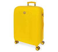 Movom Riga Valise Moyenne Jaune 49x70x27 cms Rigide ABS Serrure à combinaison 72L 3,9Kgs 4 roues doubles Extensible
