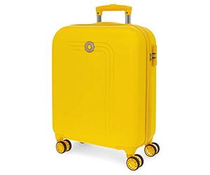 Movom Riga Valise Trolley Cabine Jaune 40x55x20 cms Rigide ABS Serrure à combinaison 37L 2,8Kgs 4 roues doubles Bagage à main