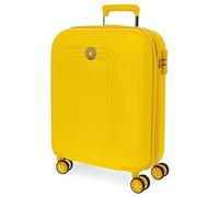 Movom Riga Valise Trolley Cabine Jaune 40x55x20 cms Rigide ABS Serrure à combinaison 37L 3Kgs 4 roues doubles Extensible Bagage à main