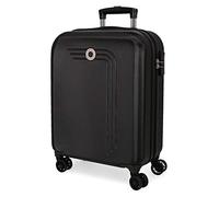 Movom Riga Valise Trolley Cabine Noir 40x55x20 cms Rigide ABS Serrure à combinaison 37L 2,8Kgs 4 roues doubles Bagage à main