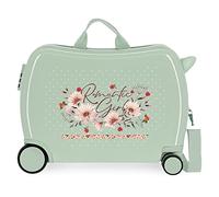 Movom Romantic Girl Multicolore Valise Enfant 50x39x20 cms Rigide ABS Serrure à combinaison latérale 34L 1.8 kgs 4 Roues Bagage à Main