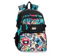 Movom Sac à dos d'école Monstres en polyester de Joumma Bags, noir/blanc, One Size, Sac à dos 45 cm