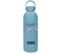 Movom Spring Vibes Bouteille en Acier Inoxydable Bleu 7,4 x 23,5 x 7,4 cm